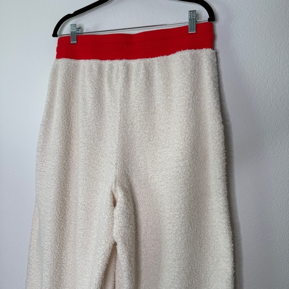 FP Movement Joggers Cuddle Up White Red Plush Trim Microfiber Polyester Size L - Picture 5 of 9